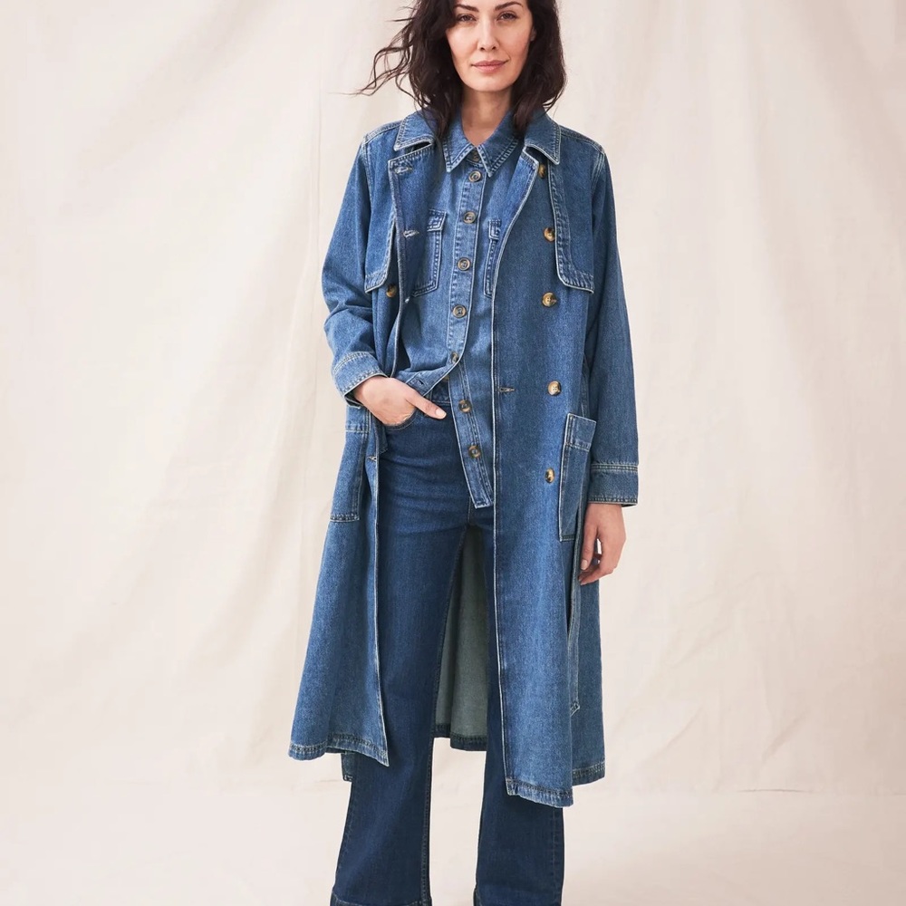 90s y2k vintage new Denim Trench/dress